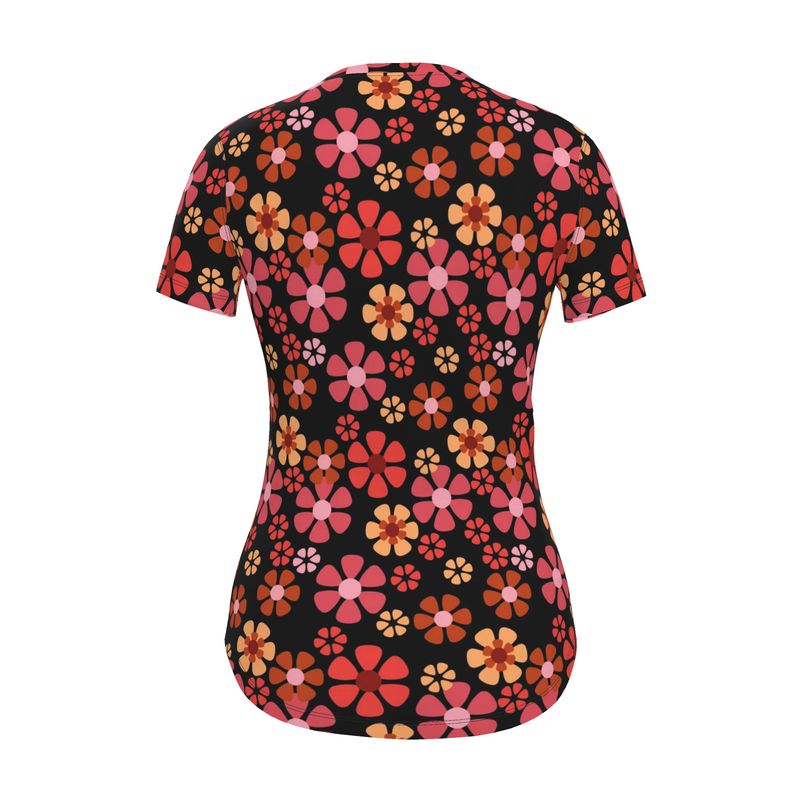 Retro Floral Tshirt - Guitar Pick Flower