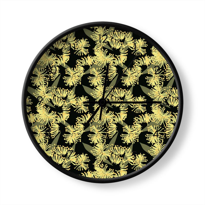 Wall Clock - Wattle Print